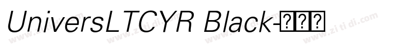 UniversLTCYR Black字体转换